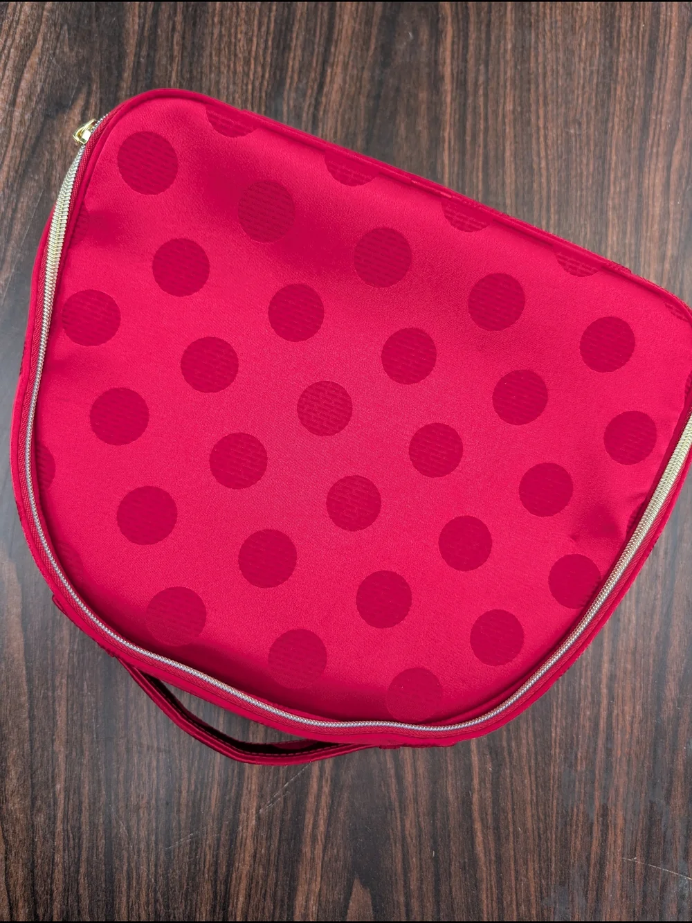Estee Lauder Fuchsia Polka Dot Cosmetic Case